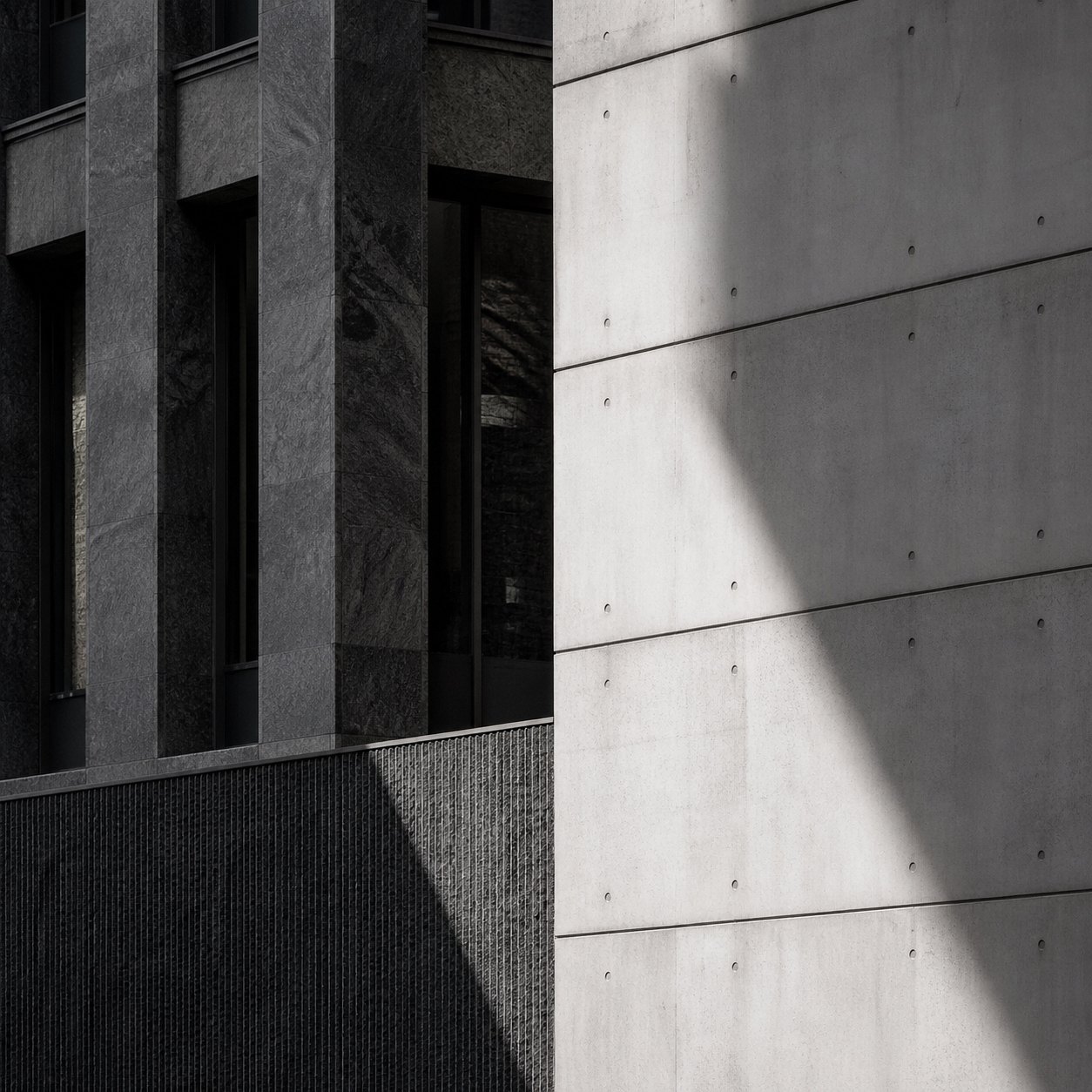 Image B, an architectural study in black and white